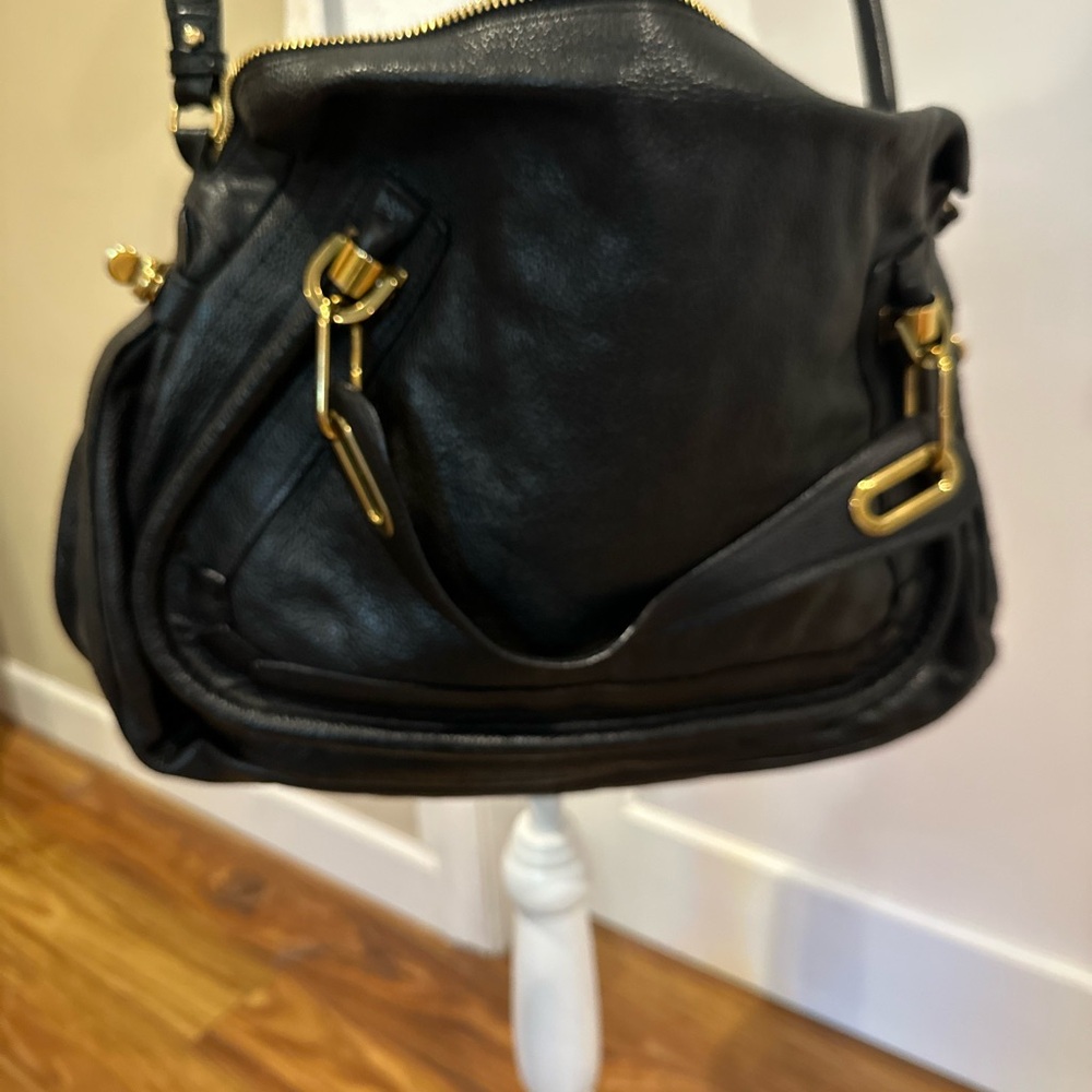 Chloé Paraty Black Leather Shoulder Bag